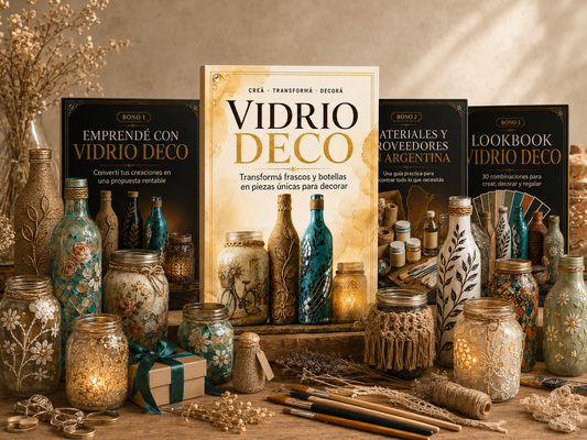 Vidrio Deco: Transformá frascos y botellas en piezas únicas