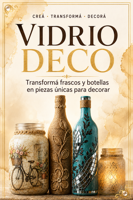 Vidrio Deco: Transformá frascos y botellas en piezas únicas